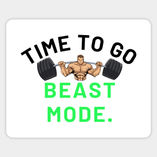 Time To Go Beast Mode Sticker